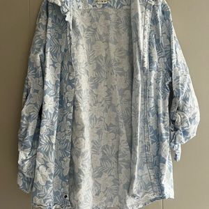 Trunks Hawaiian print button up